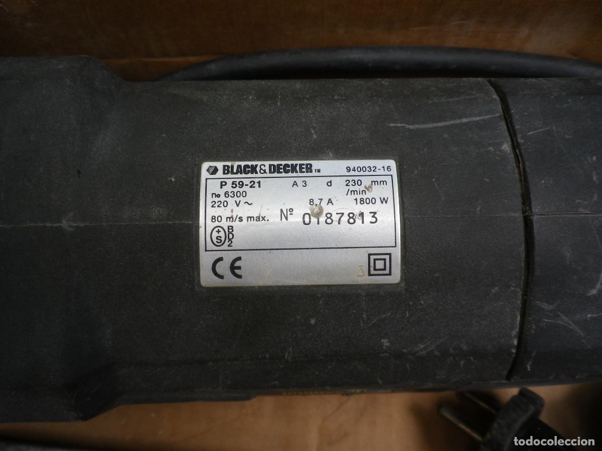 Segunda mano: Amoladora BLACK DECKER profesional 1800 W. - Foto 6