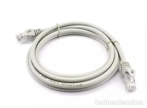 Segunda mano: CABLE DE RED ETHERNET DIRECTO RJ45 - 3 METROS - CONECTORES CON PROTECTOR - PARA ROUTER, PC, CONSOLA