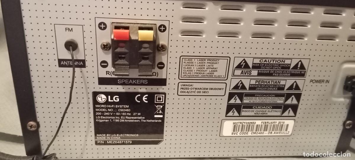 Segunda mano: Microcadena de audio LG CM2460. Potencia 100W - Foto 11