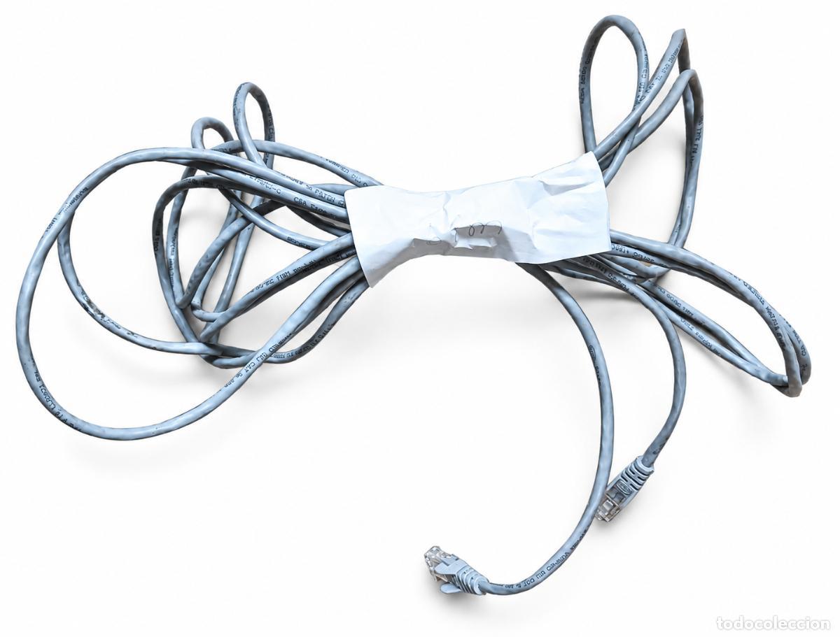 Segunda mano: CABLE DE RED ETHERNET DIRECTO RJ45 - 6 METROS - CONECTORES CON PROTECTOR - PARA ROUTER, PC, CONSOLA