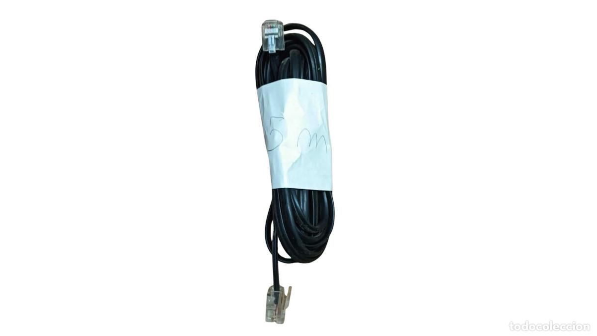 Segunda mano: CABLE TELEF&Oacute;NICO CON CONECTORES RJ11 EN AMBOS EXTREMOS - 5 METROS - PARA TEL&Eacute;FONO, FAX, M&Oacute;DEM Y ROUT