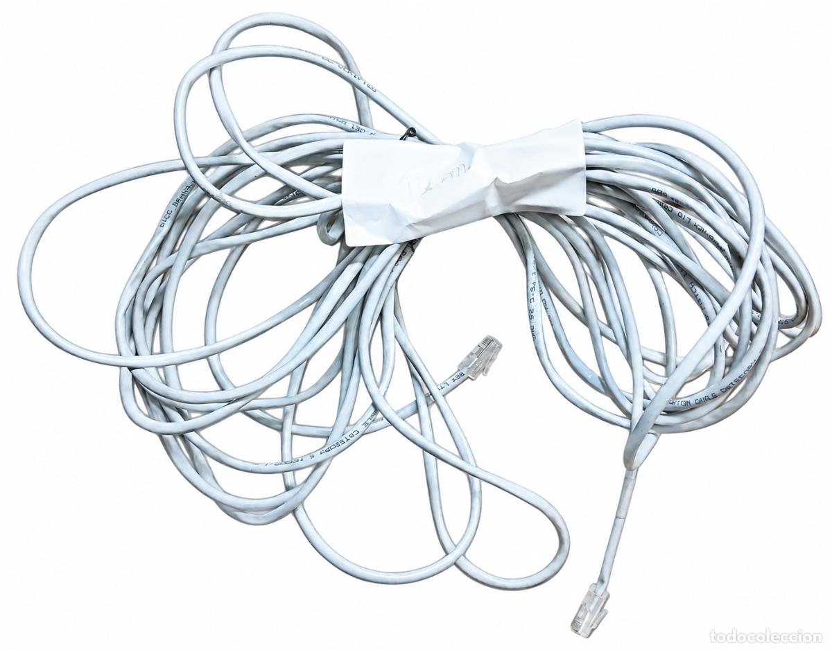 Segunda mano: CABLE DE RED ETHERNET DIRECTO RJ45 - 10 METROS - CONECTORES CON PROTECTOR - PARA ROUTER, PC, CONSOLA