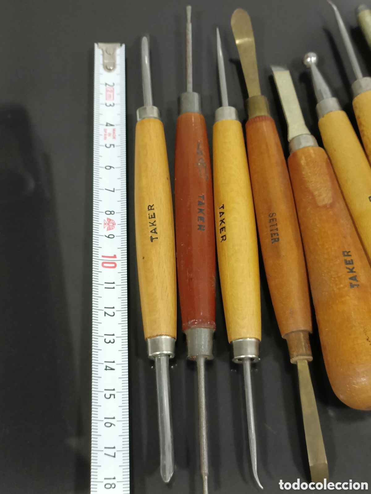 Segunda mano: Lote vintage herramientas Taker repujado - Foto 4