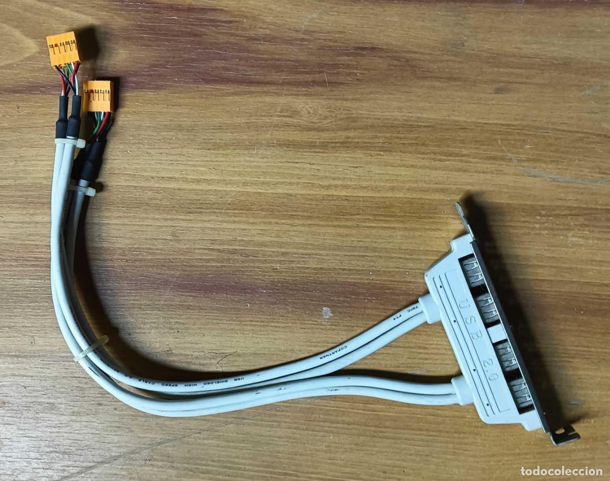 Segunda mano: BRACKET ASUS 4 PUERTOS USB 2.0 - EXTENSOR TRASERO PARA PLACA BASE - CON CABLES - c. 2005-2008 - Foto 1