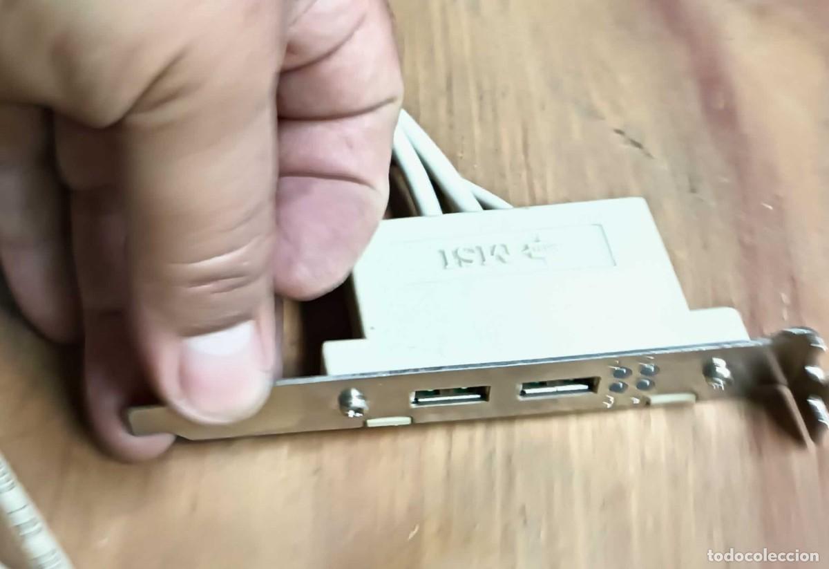 Segunda mano: BRACKET MSI 2 PUERTOS USB 2.0 - EXTENSOR TRASERO PARA PLACA BASE - CABLES LARGOS - XP. W7. - Foto 2