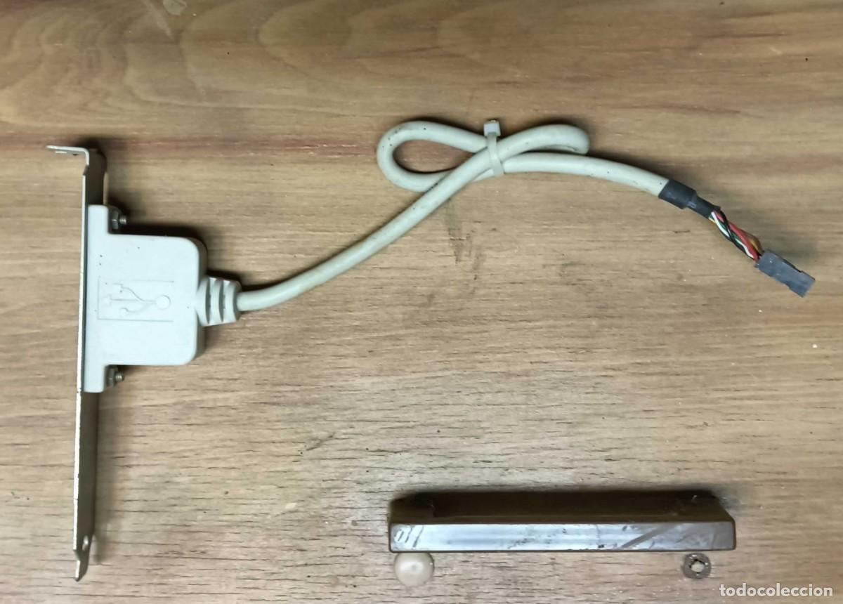 Segunda mano: BRACKET 2 PUERTOS USB 2.0 - EXTENSOR TRASERO PARA PLACA BASE - CABLES LARGOS - XP. W7.