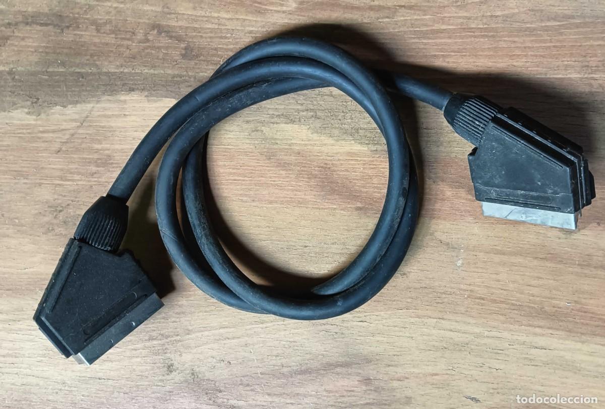 Segunda mano: CABLE EUROCONECTOR SCART 21 PINES MACHO A MACHO - NEGRO - 2 METROS - AUDIO Y V&Iacute;DEO ANAL&Oacute;GICO