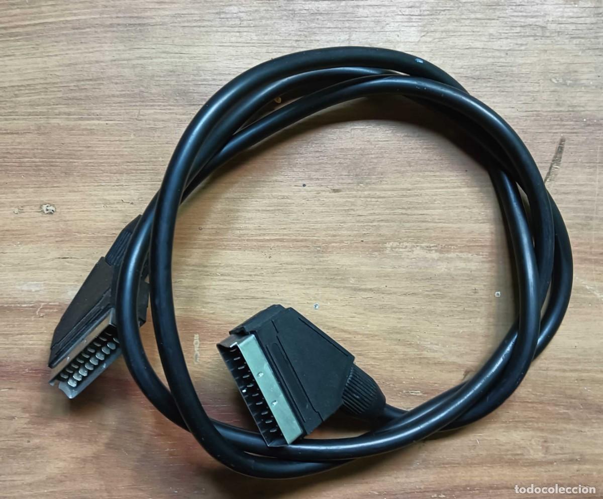 Segunda mano: CABLE EUROCONECTOR SCART 21 PINES MACHO A MACHO - NEGRO - 2 METROS - AUDIO Y V&Iacute;DEO ANAL&Oacute;GICO