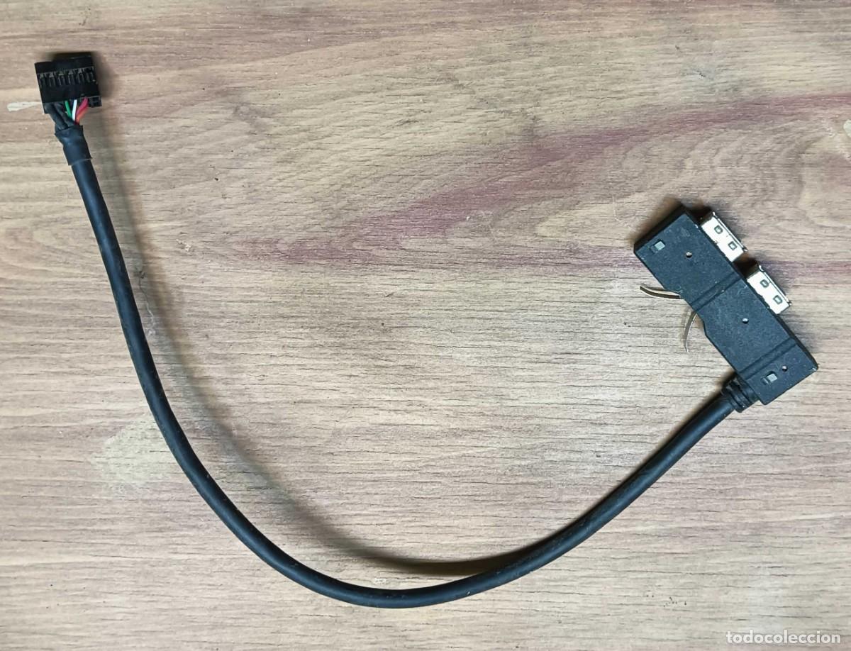 Segunda mano: CABLE USB 2.0 INTERNO PARA PLACA BASE - CONECTOR DE 9 PINES A 2 PUERTOS USB TIPO A HEMBRA