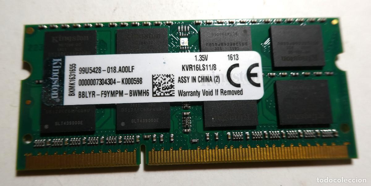 Segunda mano: Memoria Ram kingston 8Gb, KVR16LS11/8