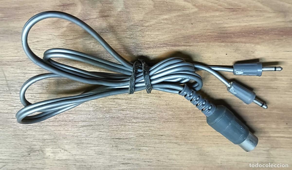 D'Occasion: CABLE DIN 5 PINES A 2 JACKS 3,5 MM - GRIS - 2 METROS - A&Ntilde;OS 80 - CONEXI&Oacute;N PARA GRABADORA DE CASSETTE