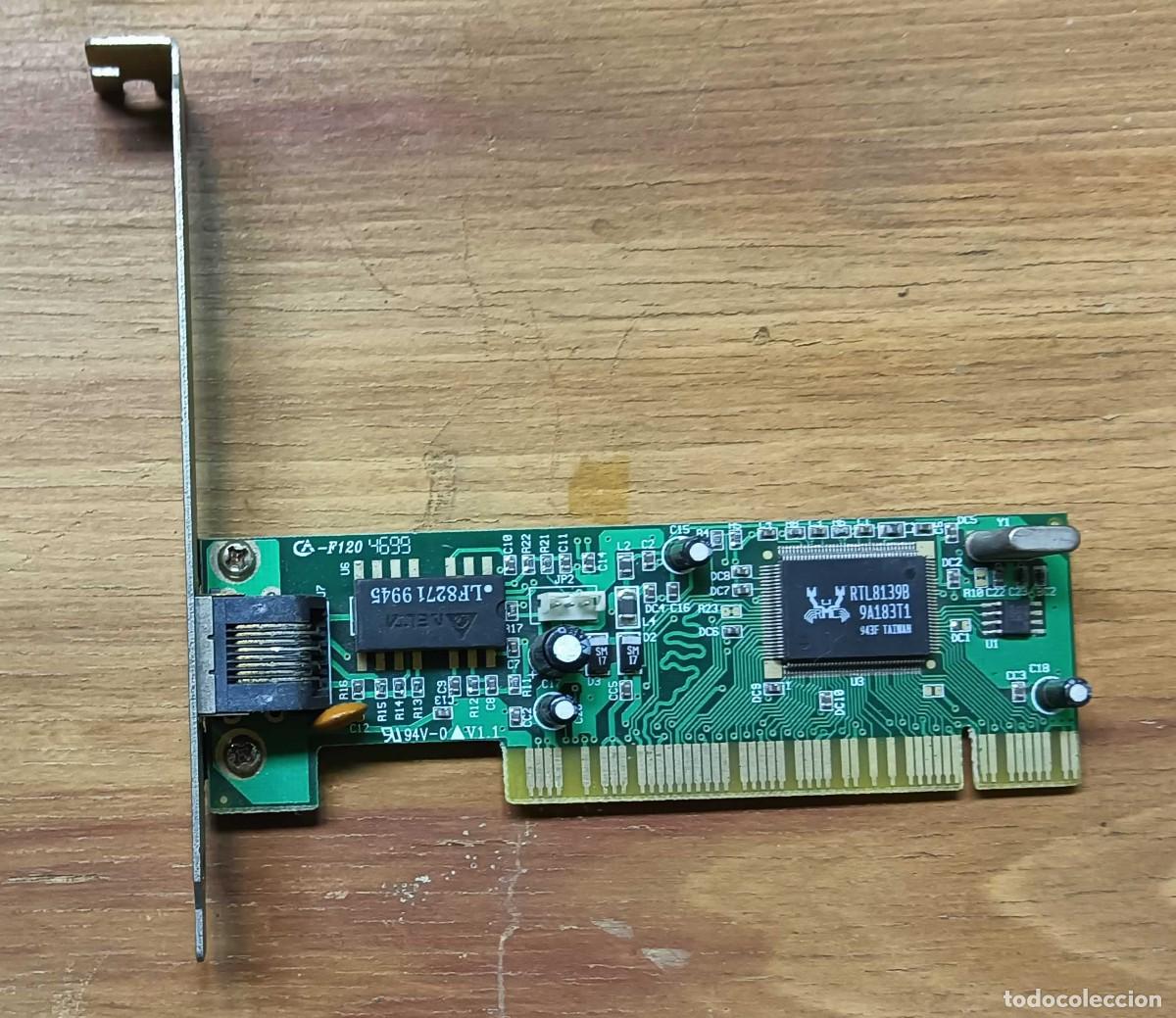 Segunda mano: TARJETA DE RED ETHERNET PCI 10/100 - REALTEK RTL8139B - FAST ETHERNET RJ45 - CHAPA INCLUIDA - A&Ntilde;OS 1