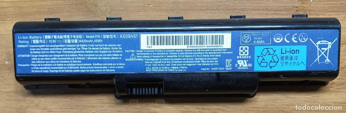 Segunda mano: BATER&Iacute;A PARA PORT&Aacute;TIL ACER ASPIRE &ndash; MODELO AS09A61 &ndash; 10.8V 4400MAH 48WH