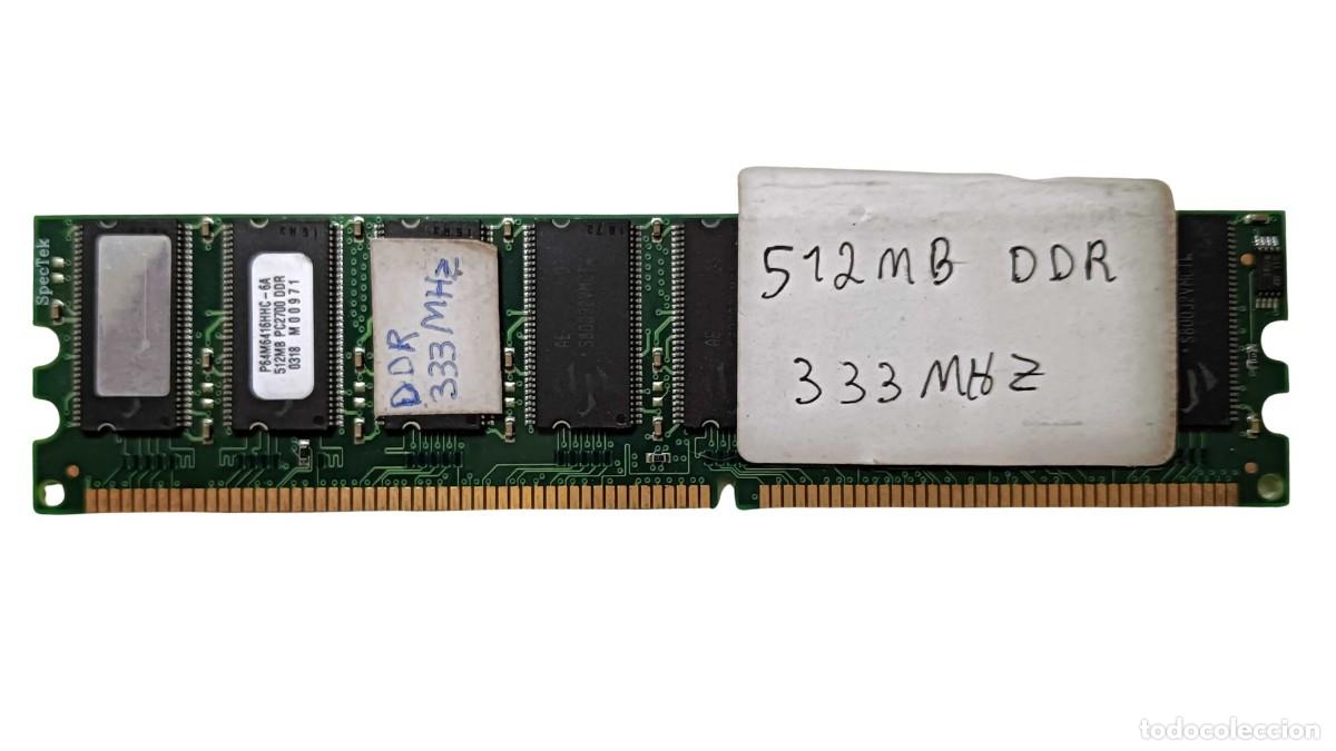 Segunda mano: MEMORIA RAM SPECTEK 512 MB DDR PC2700 333 MHZ - P64M6416HHC-6A - M&Oacute;DULO DIMM 184 PINES