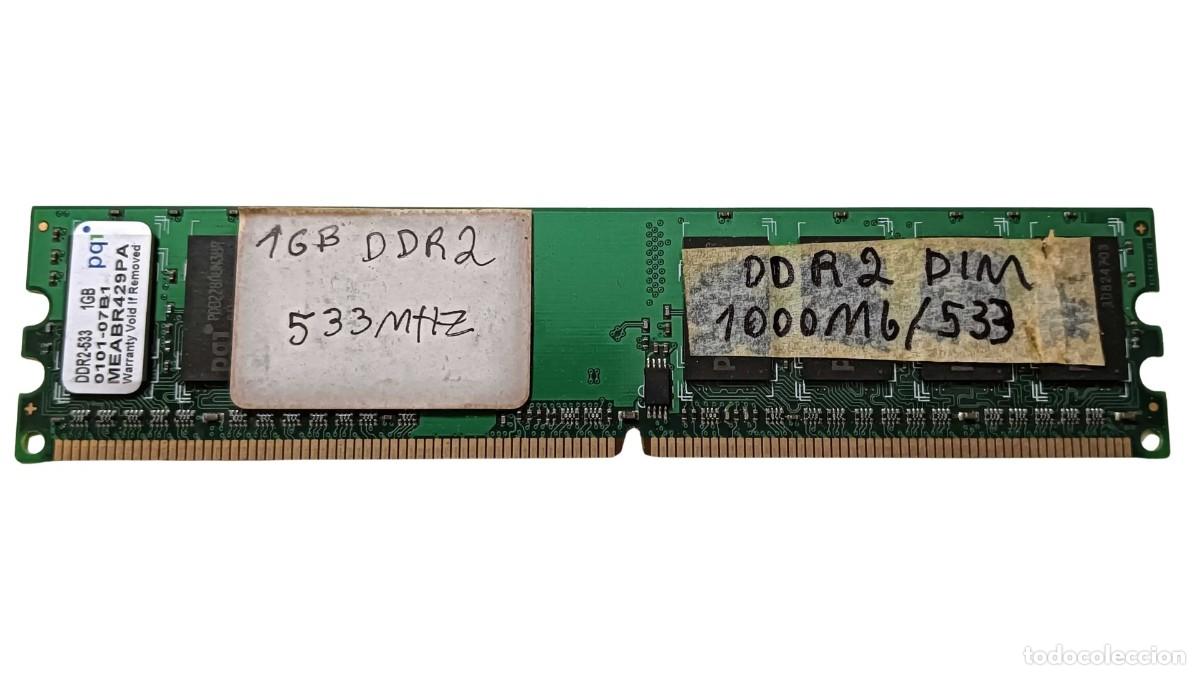 Segunda mano: MEMORIA RAM PQI 1 GB DDR2 533 MHZ PC2-4200 - M&Oacute;DULO DIMM 240 PINES