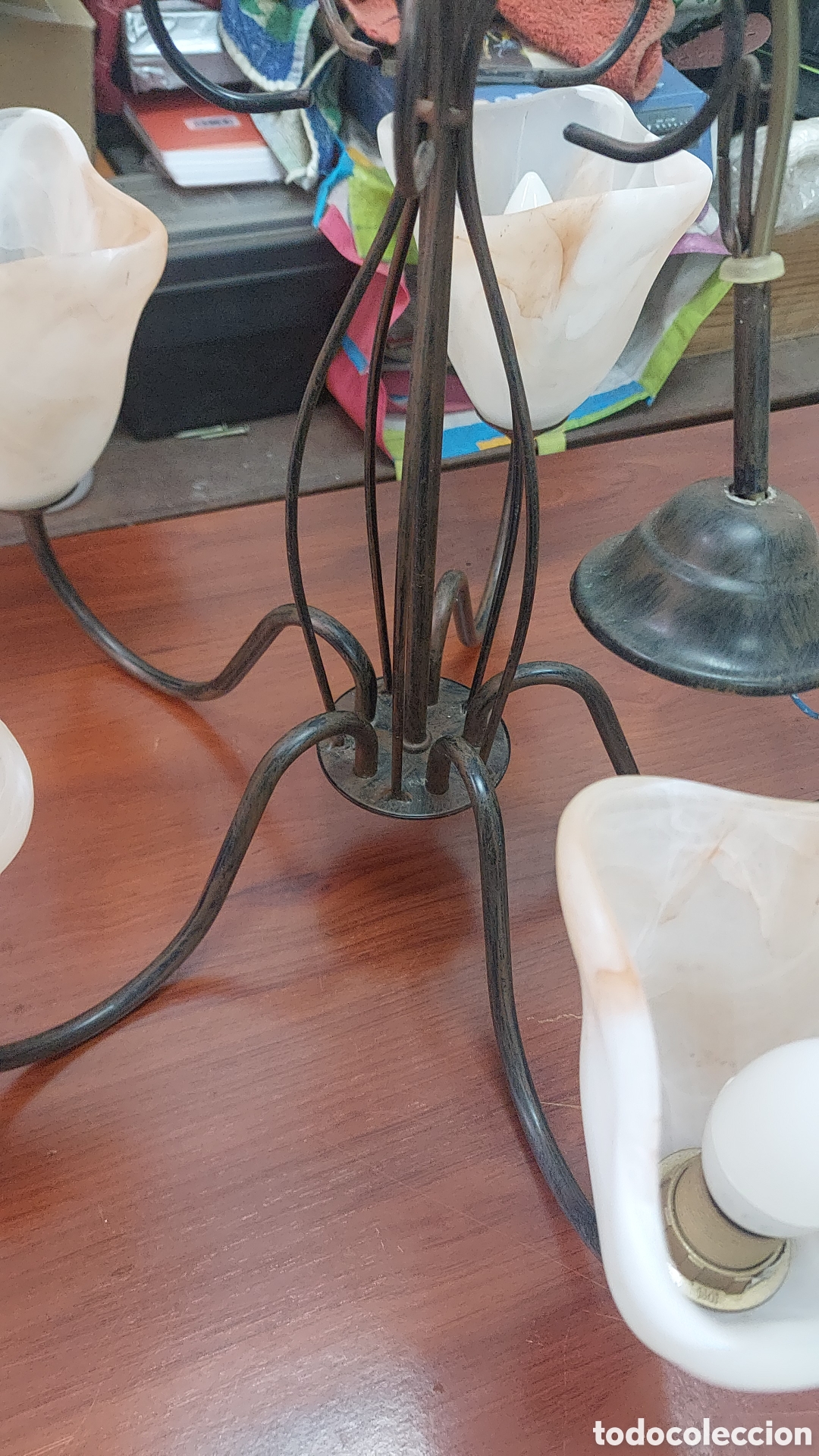 Segunda mano: Lampara de metal y cer&aacute;mica - Foto 7