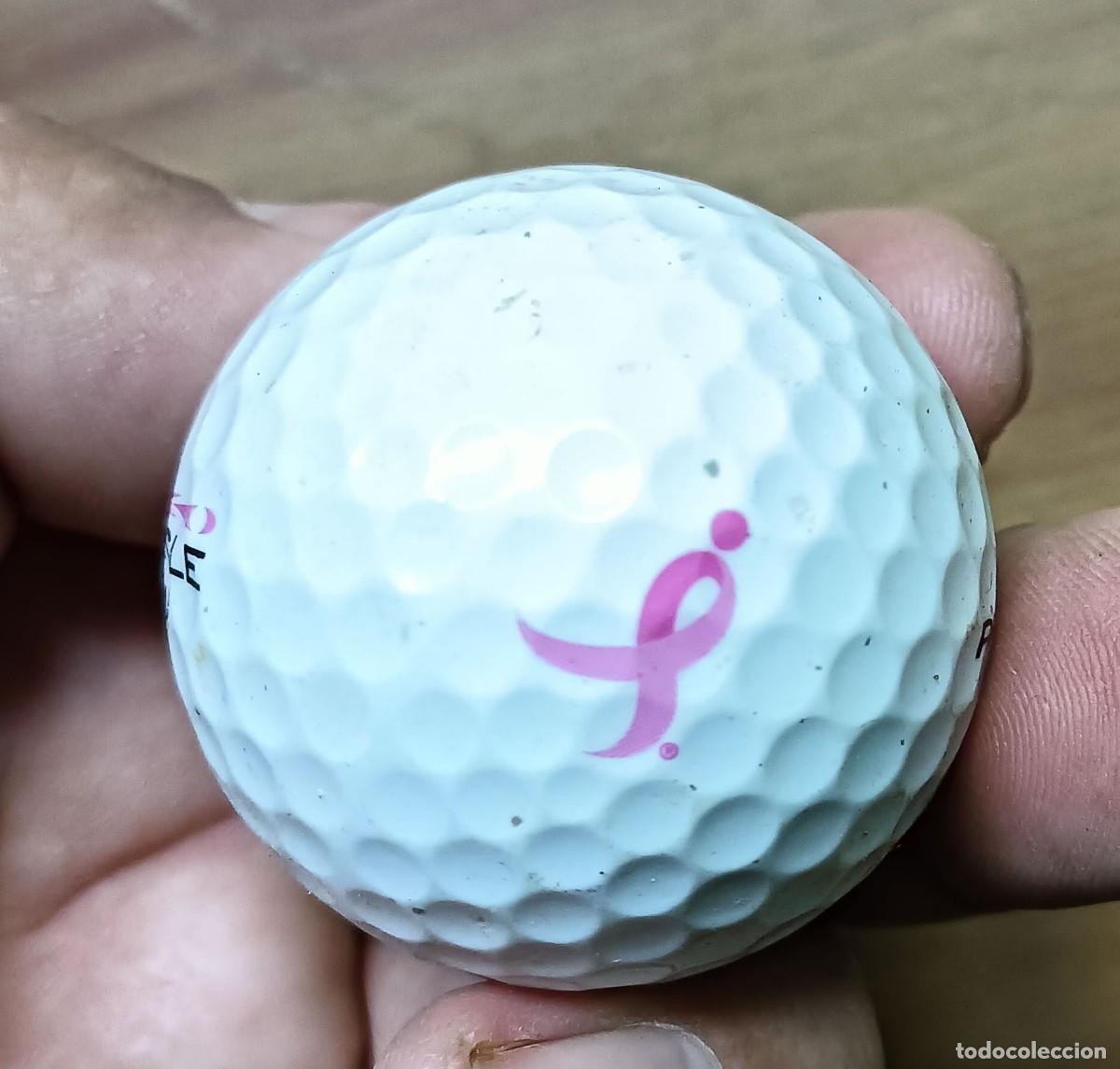 Segunda mano: PELOTA DE GOLF PINNACLE GOLD LADY - LAZO ROSA CONTRA EL C&Aacute;NCER DE MAMA - N&Uacute;MERO 3 - BLANCA