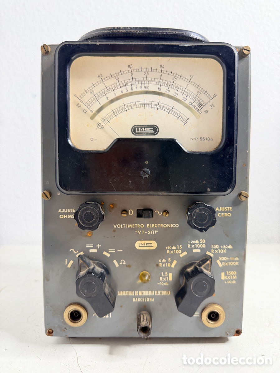 Segunda mano: volt&iacute;metro electr&oacute;nico a v&aacute;lvulas modelo VT-2 (I) LME Barcelona 1958