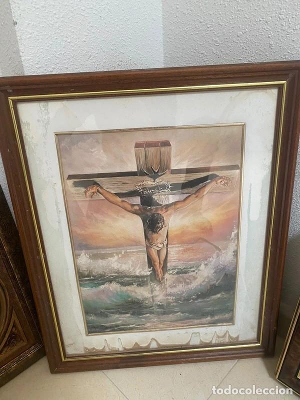 Segunda mano: Cuadro de Cristo crucificado con marco - Foto 1