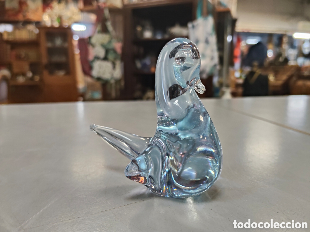 Segunda mano: Pisapapeles vintage de cristal art&iacute;stico