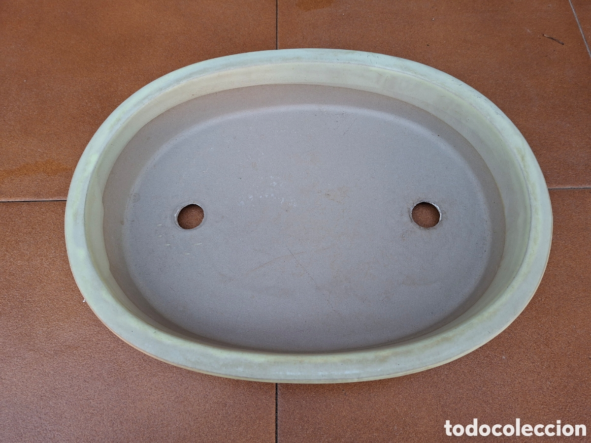 Segunda mano: Maceta Bons&aacute;i Ovalada Cer&aacute;mica Esmaltada 34cm - Foto 2