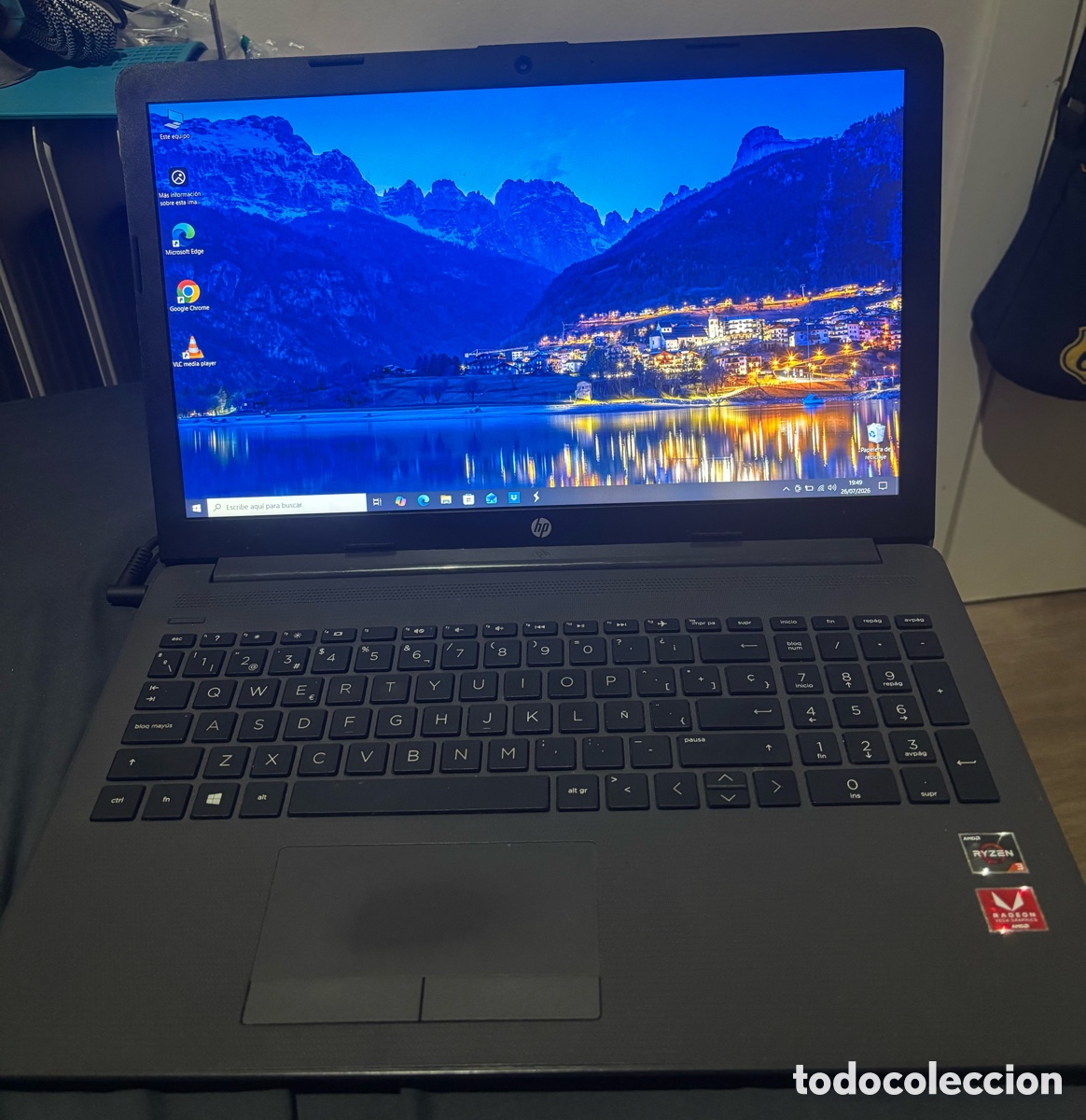 Segunda mano: Port&aacute;til HP 255 G7 15.6&rdquo; - Ryzen 3 2200U - 4GB RAM - 120GB SSD - Vega 3
