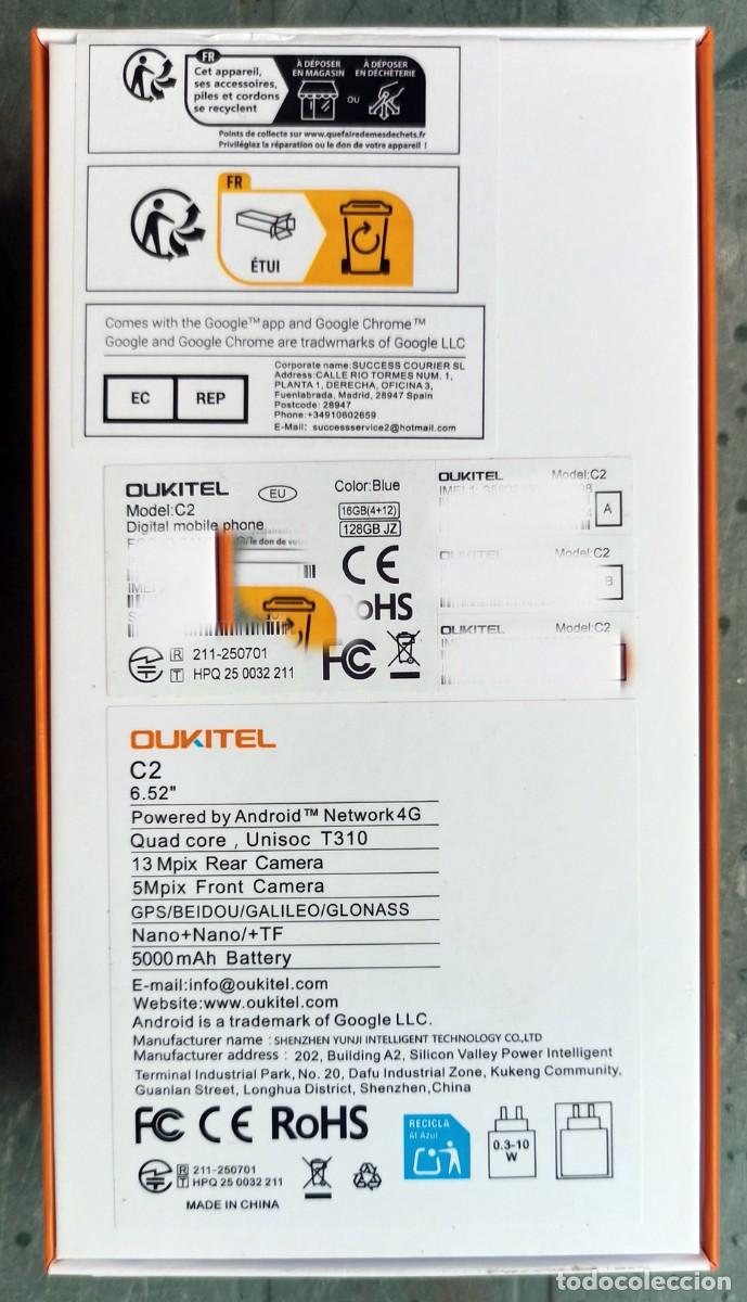 Segunda mano: TELEFONO MOVIL LIBRE OUKITEL C2 AZUL CELESTE - POCO USADO - Foto 9