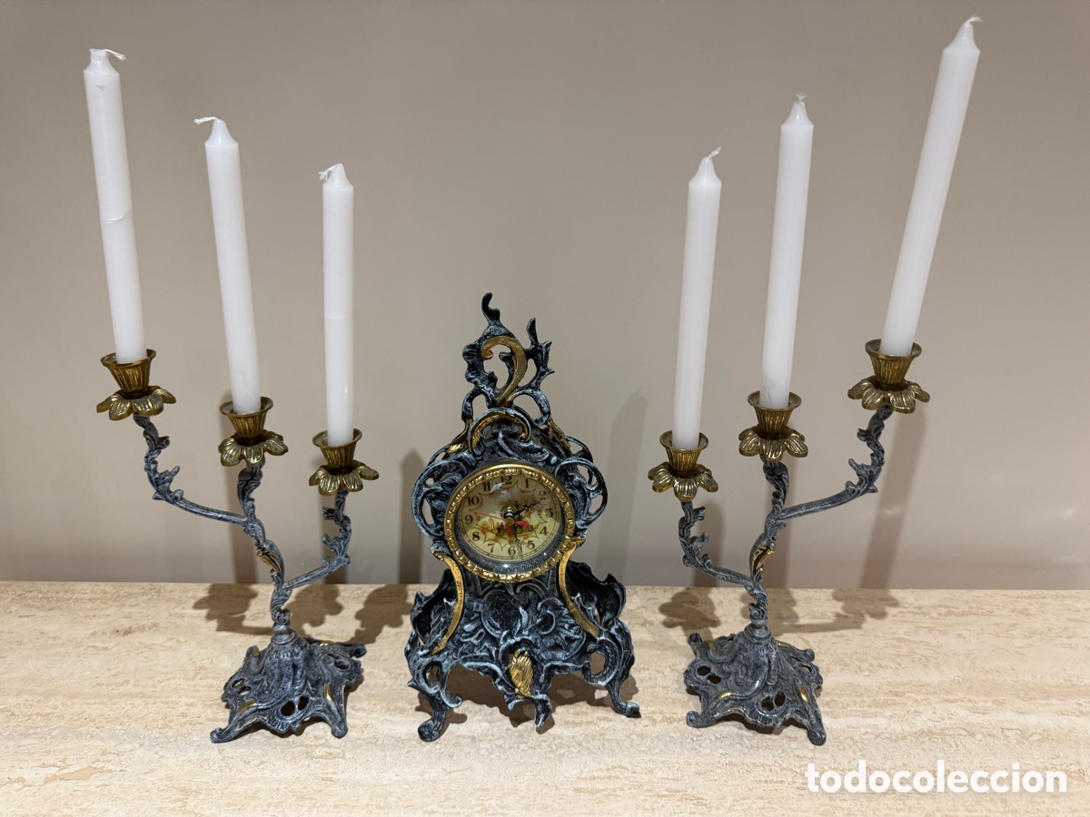 Segunda mano: Reloj Antiguo y Candelabro Ornamental - Foto 2