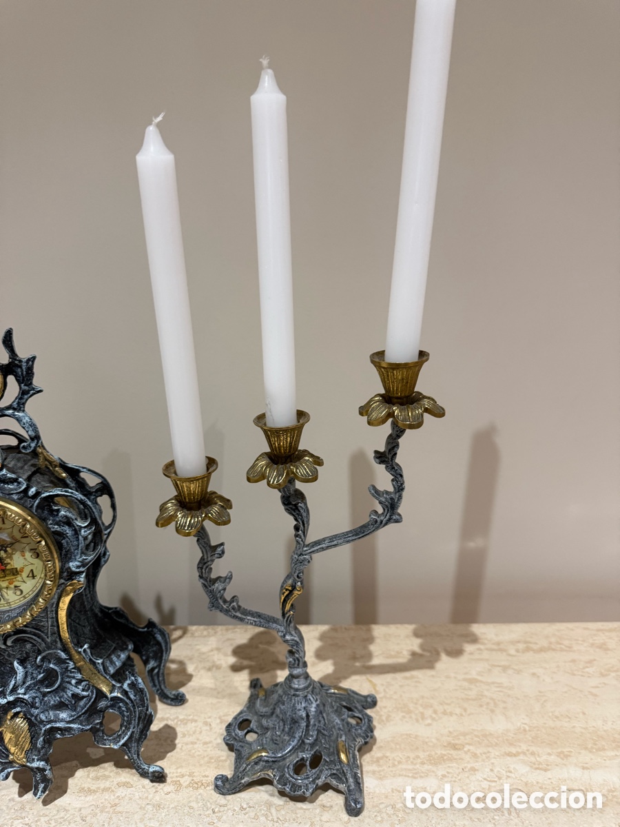 Segunda mano: Reloj Antiguo y Candelabro Ornamental - Foto 3