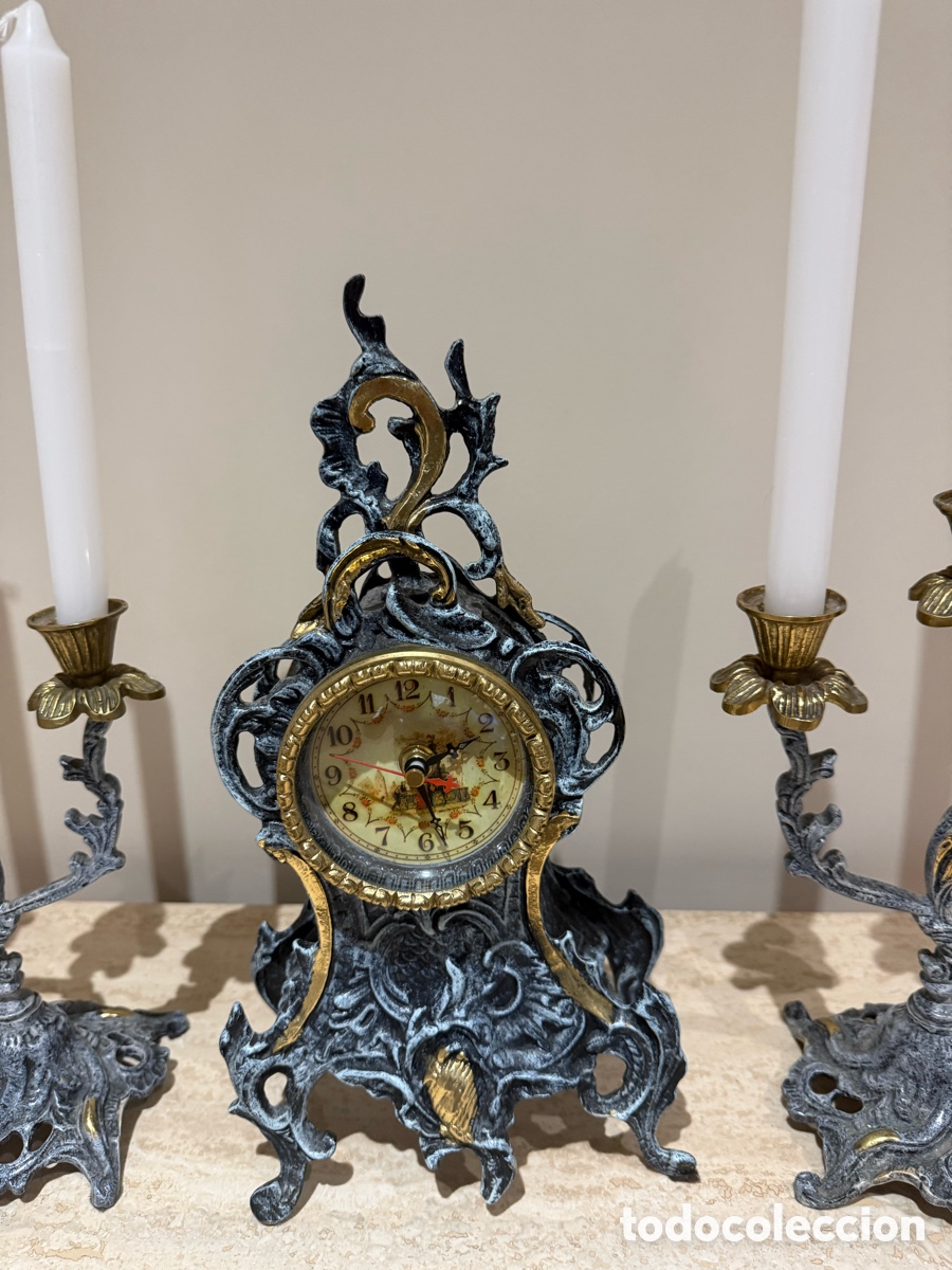 Segunda mano: Reloj Antiguo y Candelabro Ornamental - Foto 4