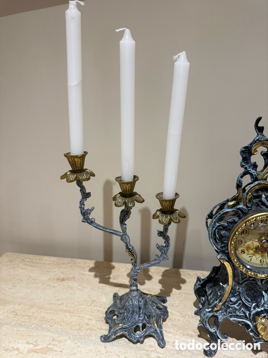 Segunda mano: Reloj Antiguo y Candelabro Ornamental - Foto 1