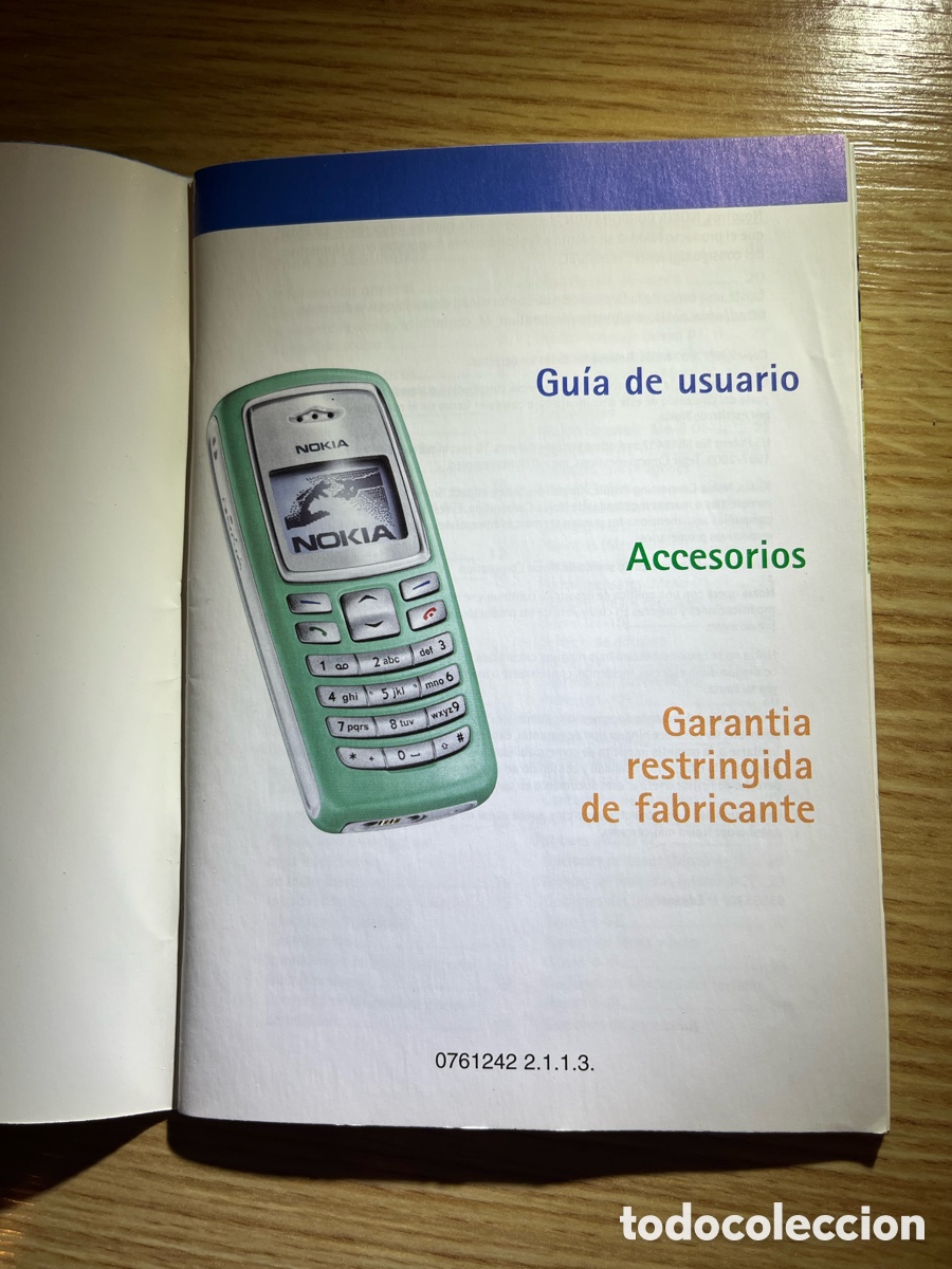 Segunda mano: Gu&iacute;a de usuario NOKIA 2100 tel&eacute;fono m&oacute;vil. Manual de instrucciones. Club Nokia