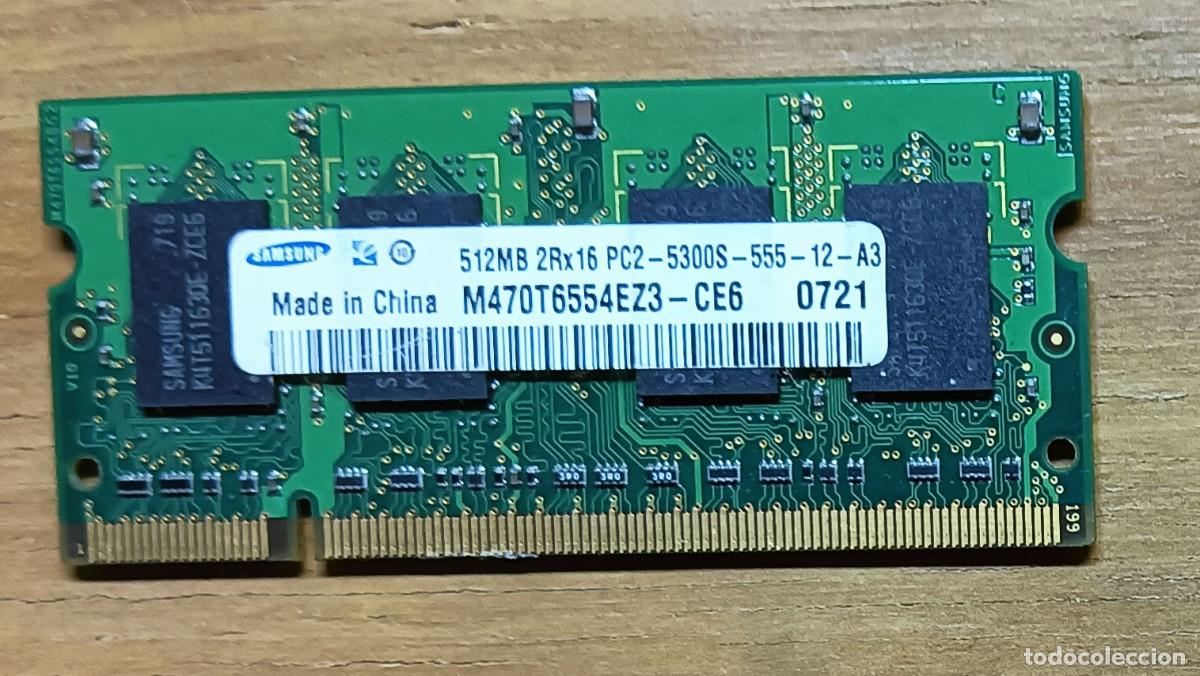 Segunda M&atilde;o: M&Oacute;DULO DE MEMORIA RAM 512 MB DDR2 SO-DIMM PC2-5300S - SAMSUNG - PARA PORT&Aacute;TIL - 667 MHz