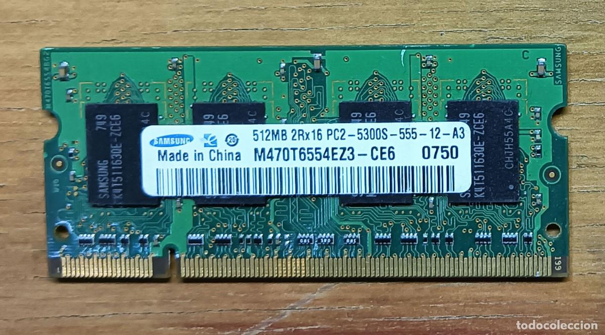 Segunda M&atilde;o: MEMORIA RAM PORT&Aacute;TIL 512 MB DDR2 SO-DIMM SAMSUNG PC2-5300S (667 MHZ