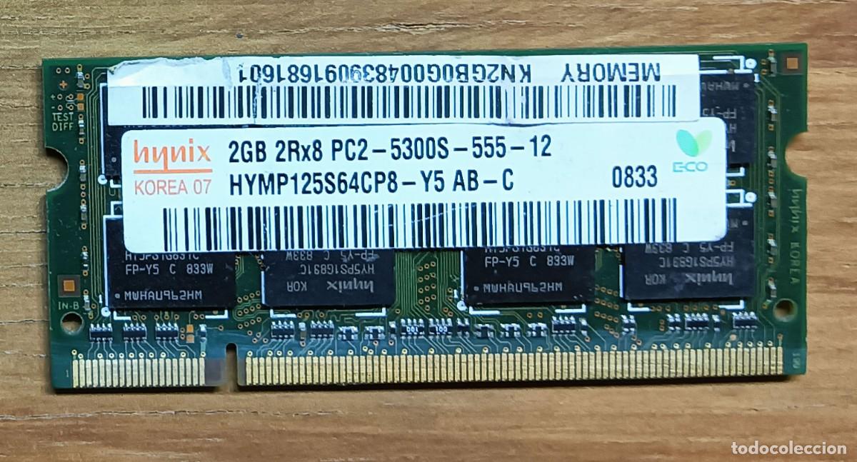 Segunda M&atilde;o: MEMORIA RAM PORT&Aacute;TIL 2 GB DDR2 SO-DIMM HYNIX PC2-5300S (667 MHZ)