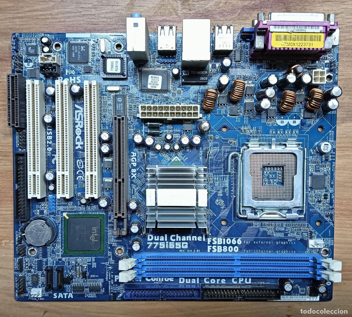 Segunda mano: PLACA BASE ASROCK 775i65G - SOCKET LGA 775 - INTEL 865G - AGP 8X - 2 DDR400 - MICRO ATX - PENTIUM 4