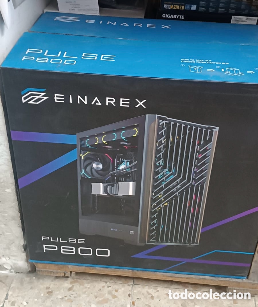 Segunda mano: Caja PC Einarex Pulse P800 Negra - Cristal Templado, Acabado Madera, Tipo C