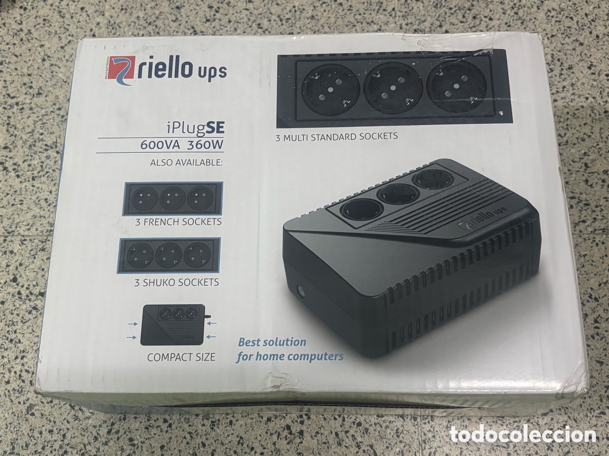 Segunda mano: SAI / SAI Riello UPS iPlugSE 600VA 360W (IPE 600 DE) - Sistema Alimentaci&oacute;n