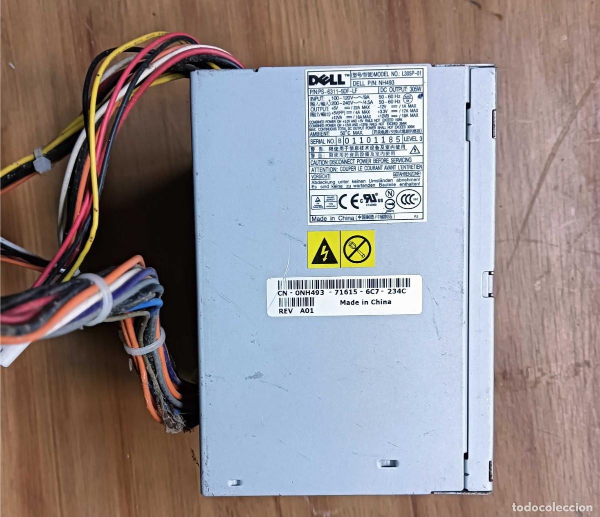 Segunda mano: FUENTE DE ALIMENTACI&Oacute;N DELL L305P-01 - 305W - NH493 / PS-6311-5DF-LF - OPTIPLEX Y DIMENSION - ATX 24