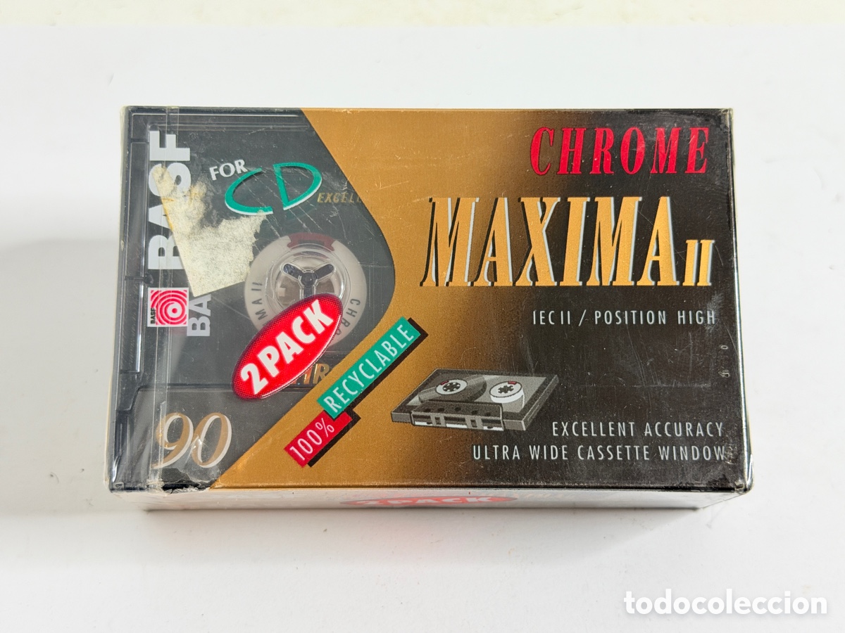 Segunda mano: BASF CM II Chrome Maxima II 90 Blank Audio Cassette Tape ( Sealed) NEW