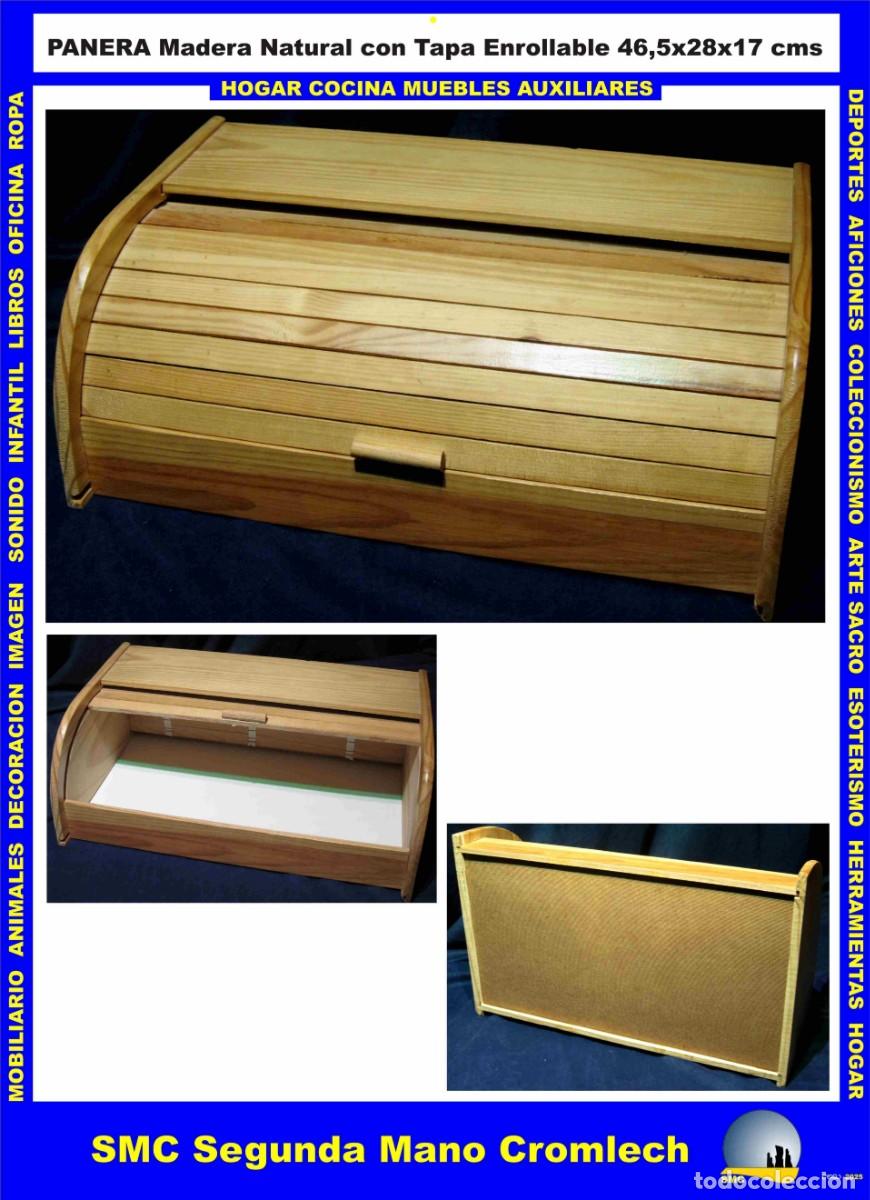 Segunda mano: PANERA Madera Natural. A&ntilde;o 2000 48x27x18,5cms. Estado EXCEPCIONAL.
