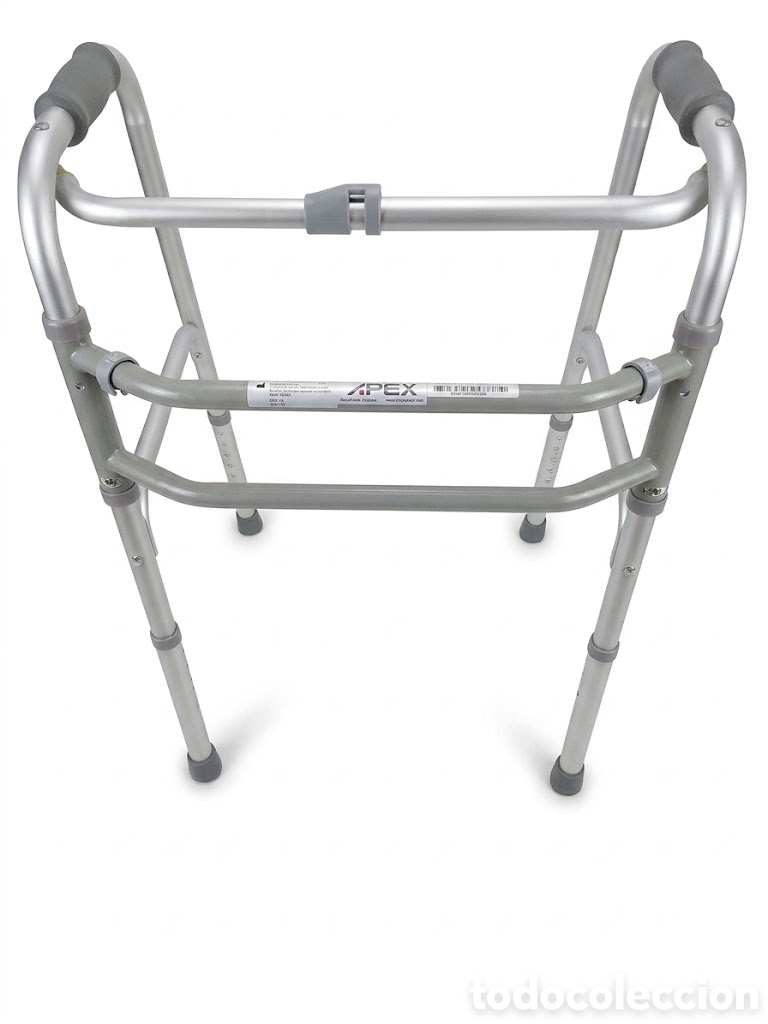 Segunda mano: Andador de Aluminio Plegable Apex Mobility - Regulable en Altura para Movilidad Reducida