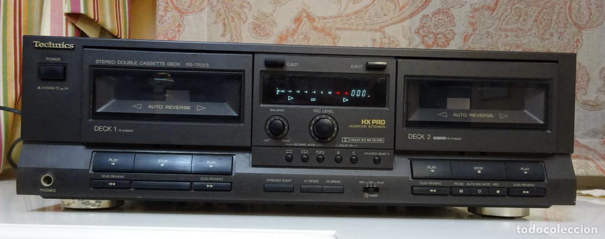 Segunda mano: TECHNICS PLETINA STEREO DOUBLE CASSETTE DECK RS-TR313. FUNCIONANDO