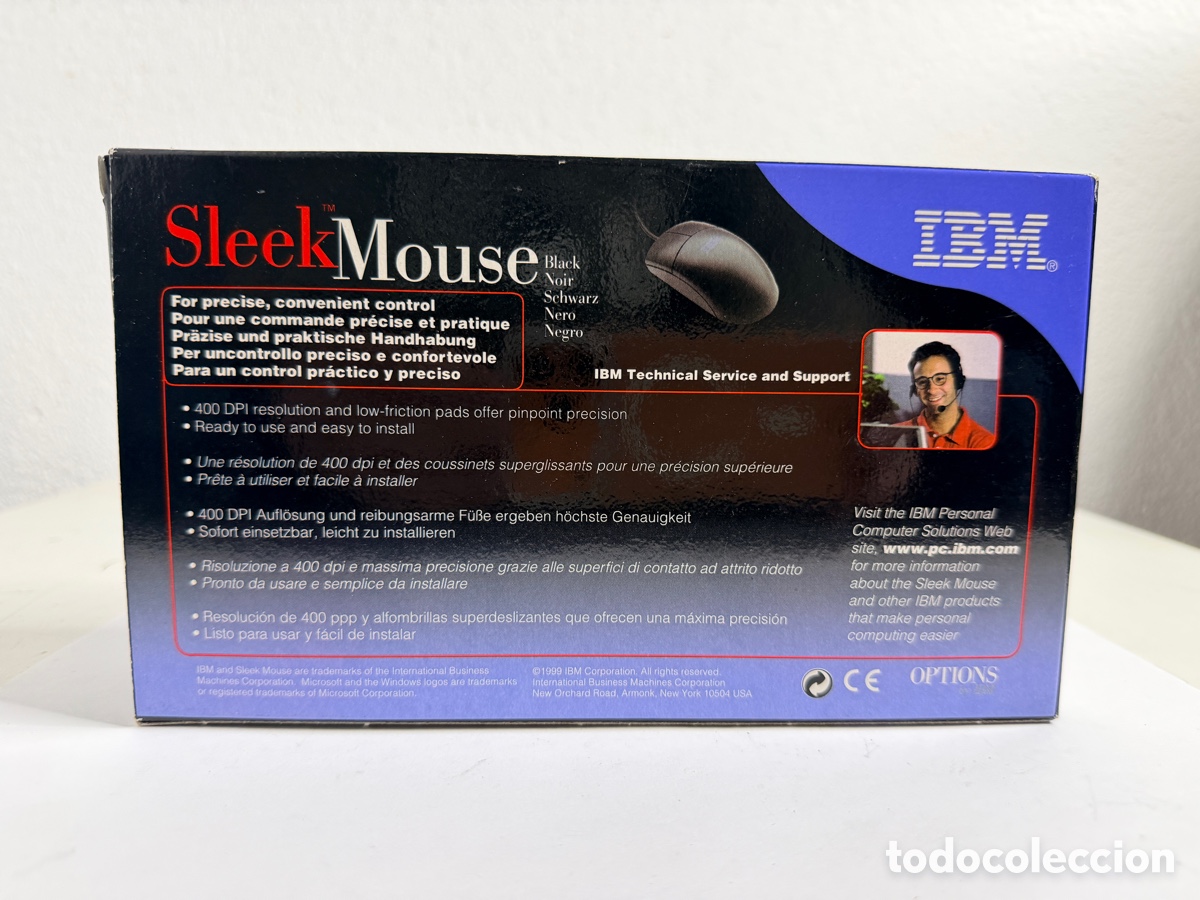 Segunda mano: Rare Vintage Computer Mouse IBM 2 Button PS2 Sleek Mouse - Foto 4
