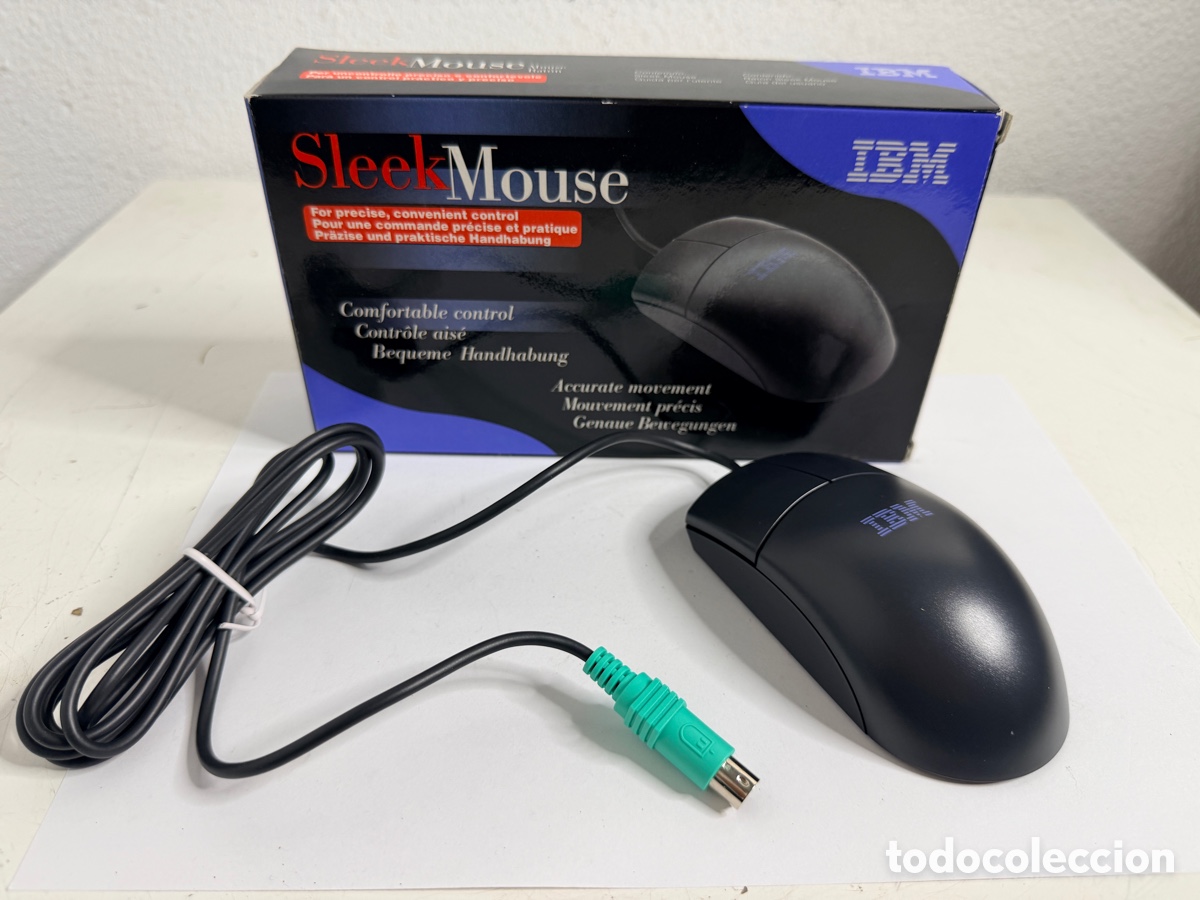 Segunda mano: Rare Vintage Computer Mouse IBM 2 Button PS2 Sleek Mouse