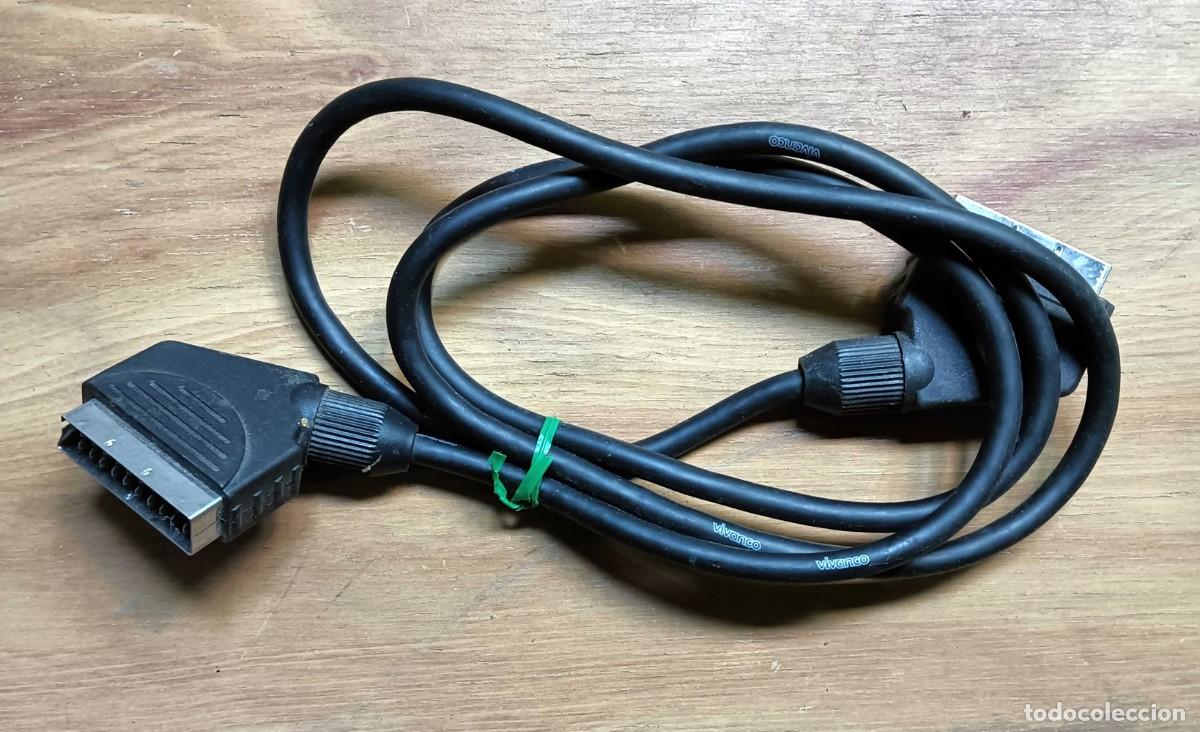 Segunda mano: CABLE EUROCONECTOR SCART MACHO A MACHO - 21 PINES - 2 METROS - AUDIO Y V&Iacute;DEO ANAL&Oacute;GICO - A&Ntilde;OS 90/200