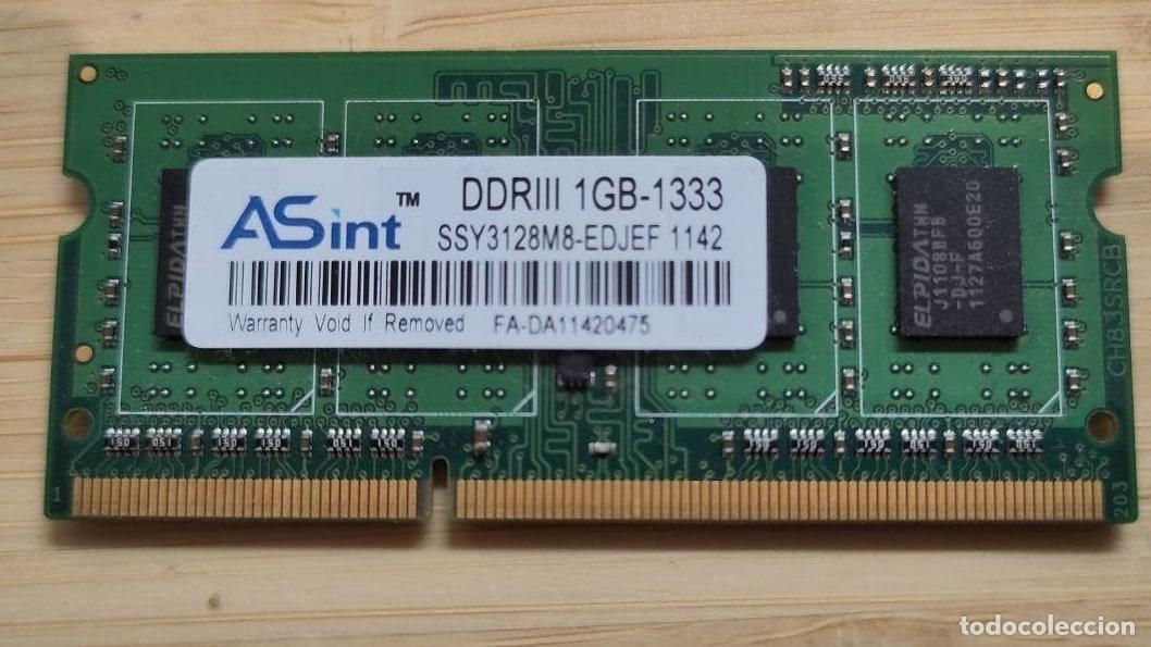 Segunda mano: ASint 1GB DDR3-1333 SO-DIMM PC3-10600S (SSY3128M8EDJEF) (2011, Sin probar)