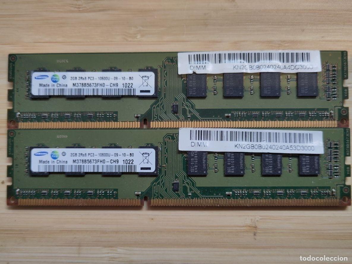 Segunda mano: Samsung 2x2GB DDR3-1333 DIMM PC3-10600U (M378B5673FH0-CH9) (2010, Sin probar)