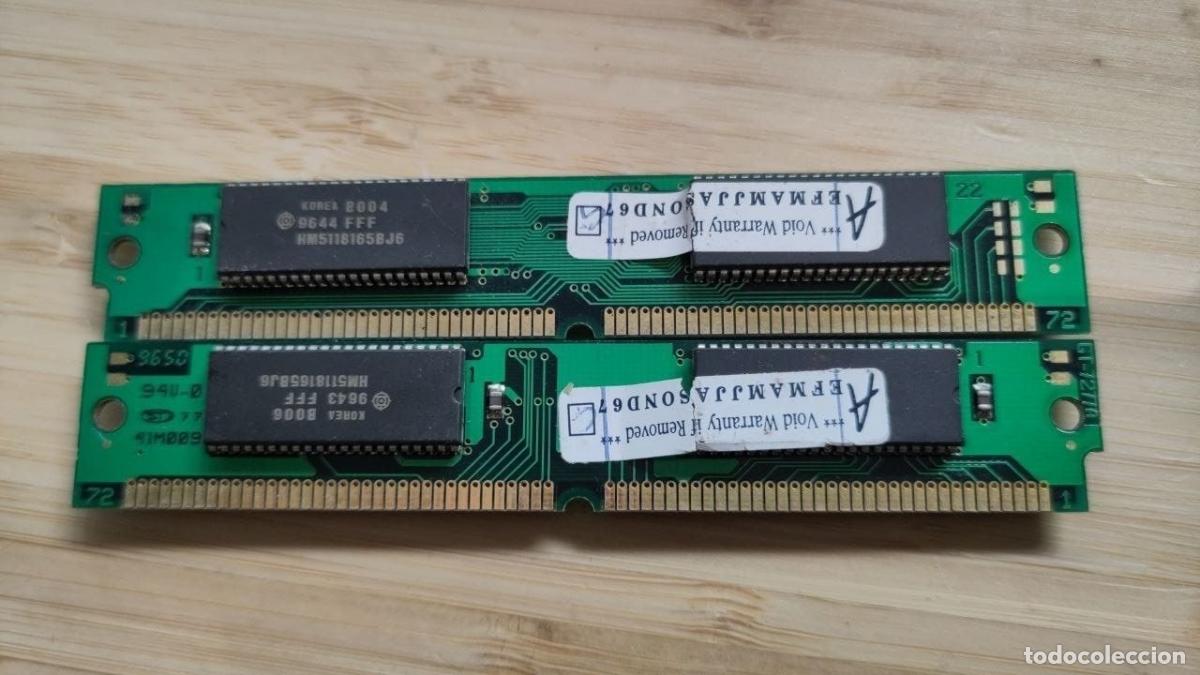 Segunda mano: Hitachi 2x8MB SIMM 72 pines (HM5118165BJ-6) (1996, Sin probar)