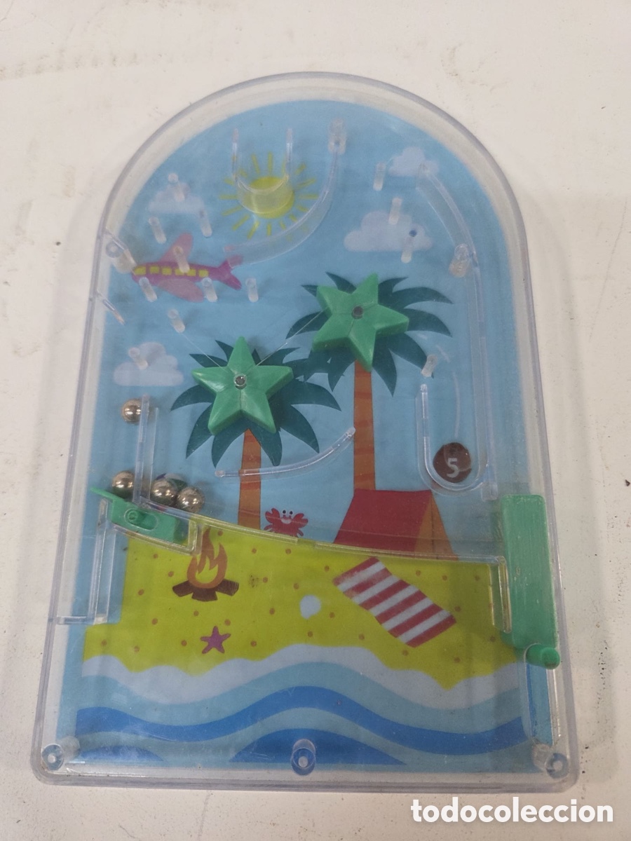 Segunda mano: Juego Pinball manual de mano de pl&aacute;stico &ndash; Dise&ntilde;o Playa y Palmeras